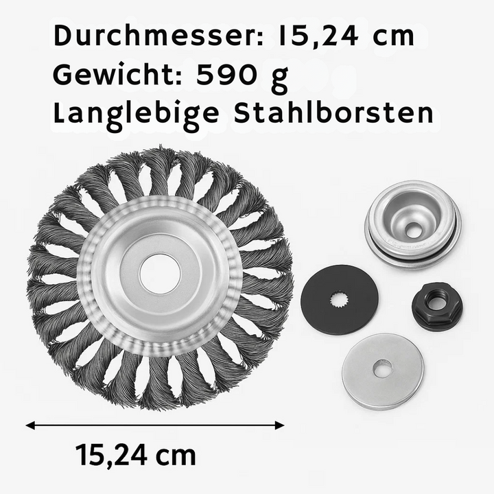GrassCut TurboHead – Universal 6-Blade Ugressbørste for Kantklippere | Luvikno