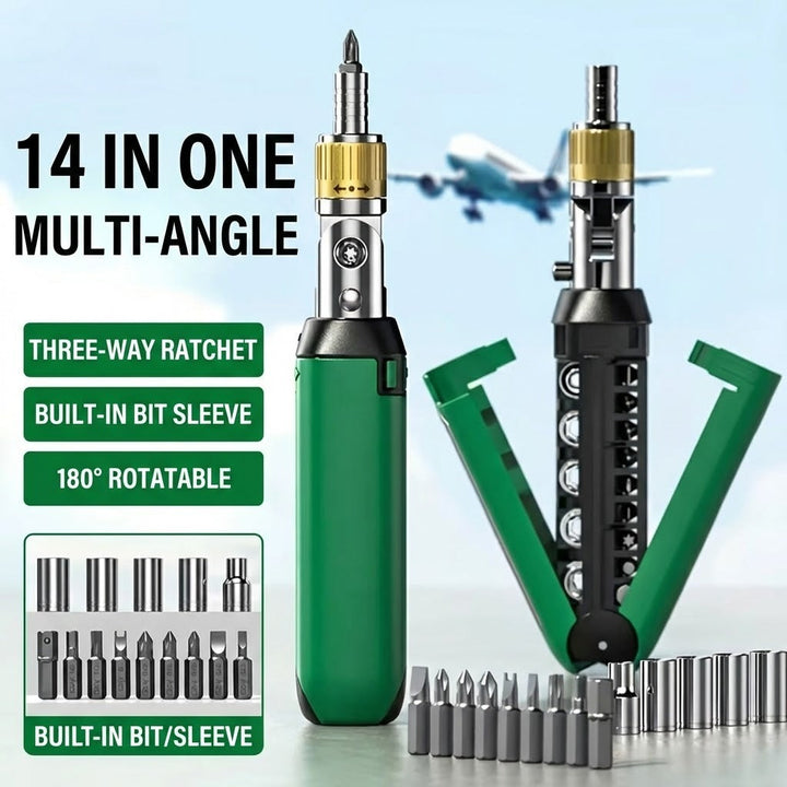 14in1 Multi Angle Ratchet Screwdriver Set | Luvikno