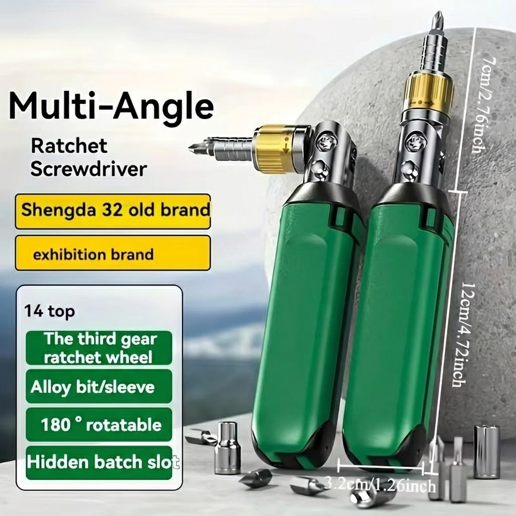 14in1 Multi Angle Ratchet Screwdriver Set | Luvikno