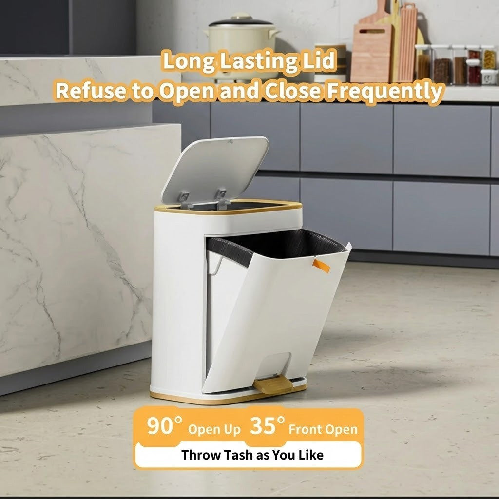 Easy-Clean Elegant Bathroom Trash Can | Luvikno