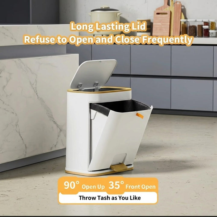 Easy-Clean Elegant Bathroom Trash Can | Luvikno