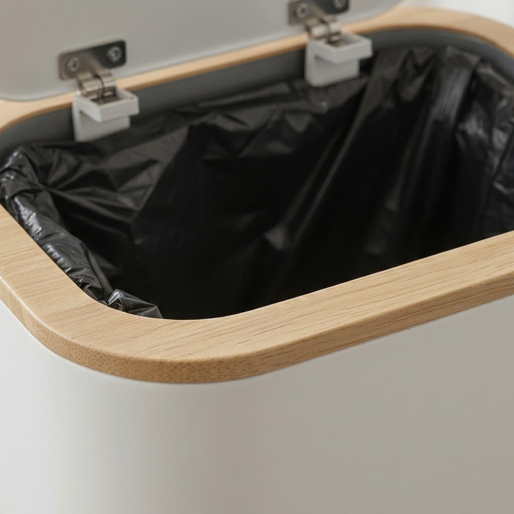 Easy-Clean Elegant Bathroom Trash Can | Luvikno