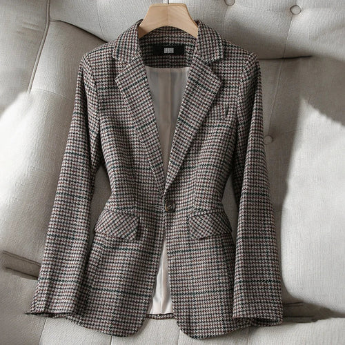 Luvik | rutete blazer for kvinner