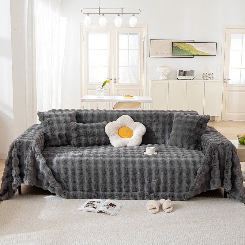 Premium Faux Fur Non-Slip Sofa Covers | Luvikno