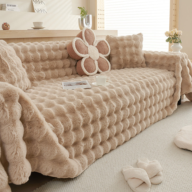 Premium Faux Fur Non-Slip Sofa Covers | Luvikno