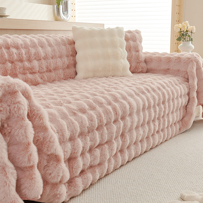 Premium Faux Fur Non-Slip Sofa Covers | Luvikno