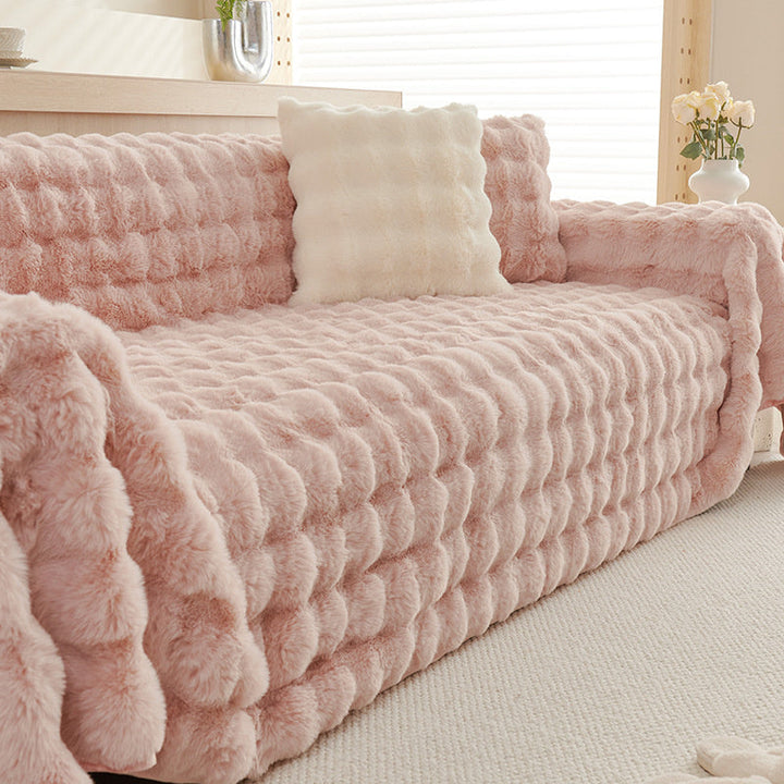 Premium Faux Fur Non-Slip Sofa Covers | Luvikno