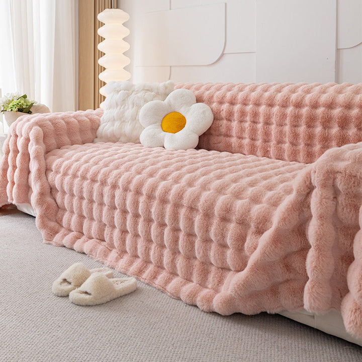 Premium Faux Fur Non-Slip Sofa Covers | Luvikno