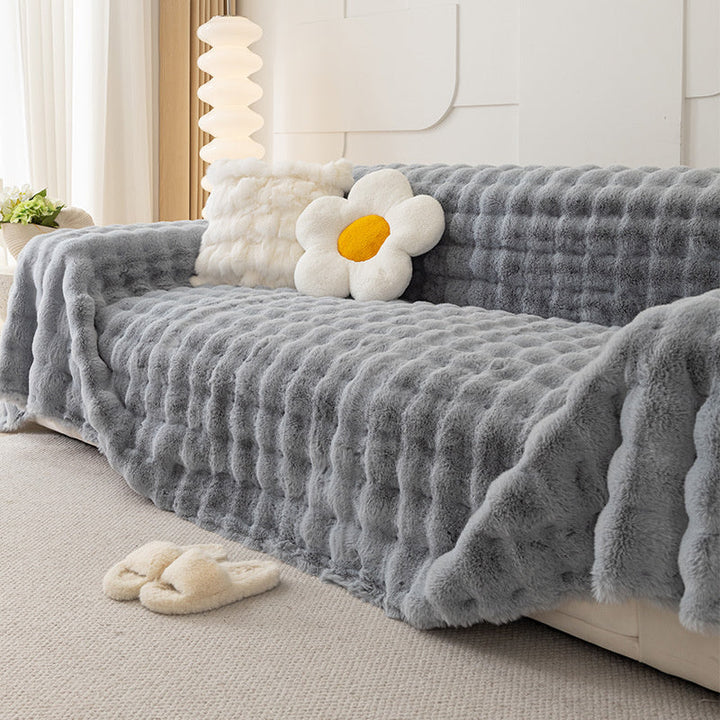 Premium Faux Fur Non-Slip Sofa Covers | Luvikno
