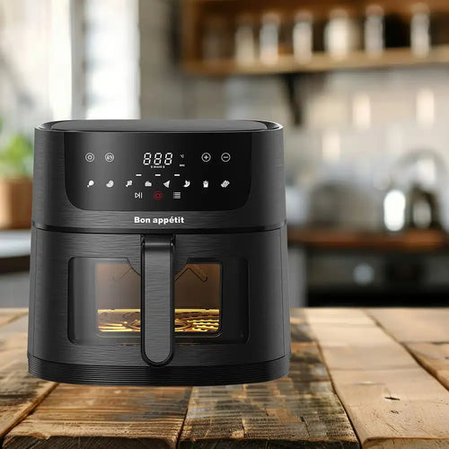 Luftfryer 6.0 l. (lite fett: grilling, baking, steking og fritering) | Luvikno