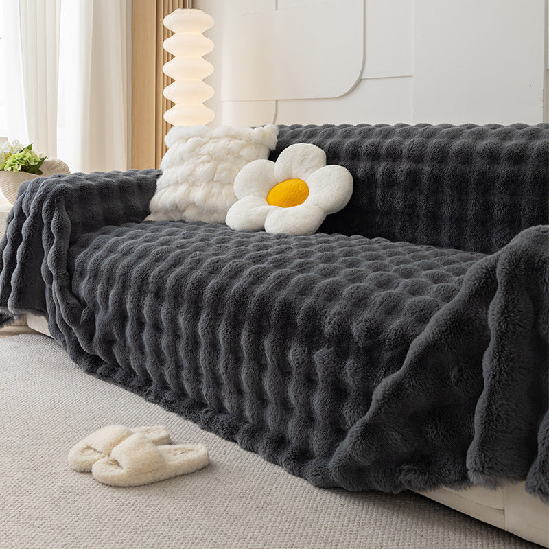 Premium Faux Fur Non-Slip Sofa Covers | Luvikno