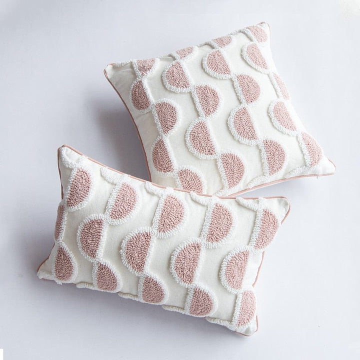 Abstract Loop-Tufted Pillow Luvikno