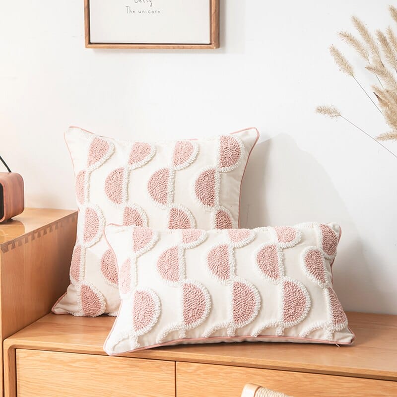 Abstract Loop-Tufted Pillow Luvikno