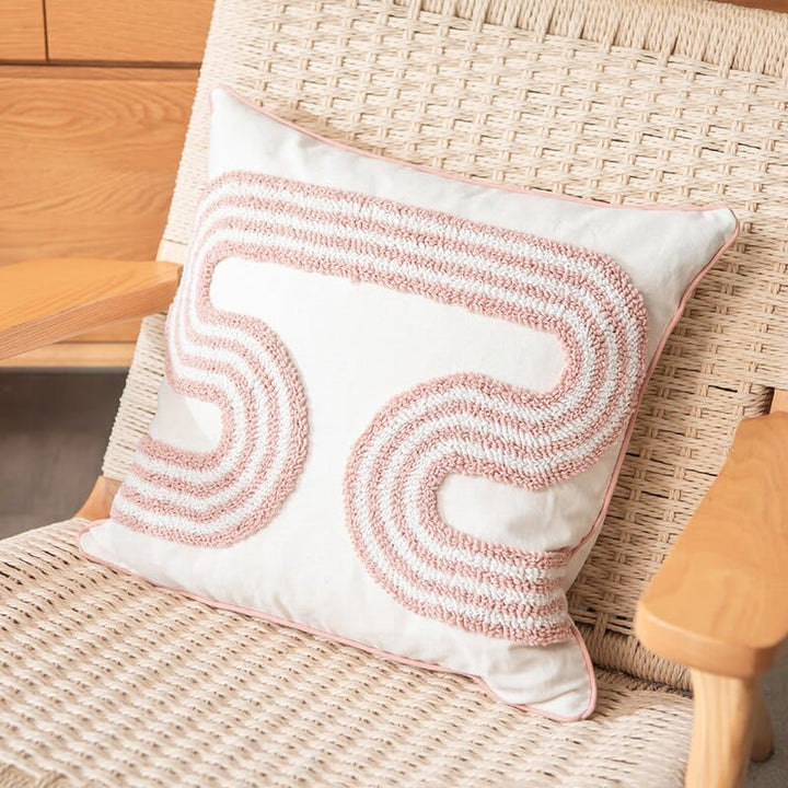 Abstract Loop-Tufted Pillow Luvikno