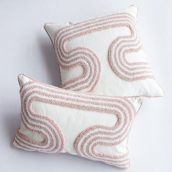 Abstract Loop-Tufted Pillow Luvikno
