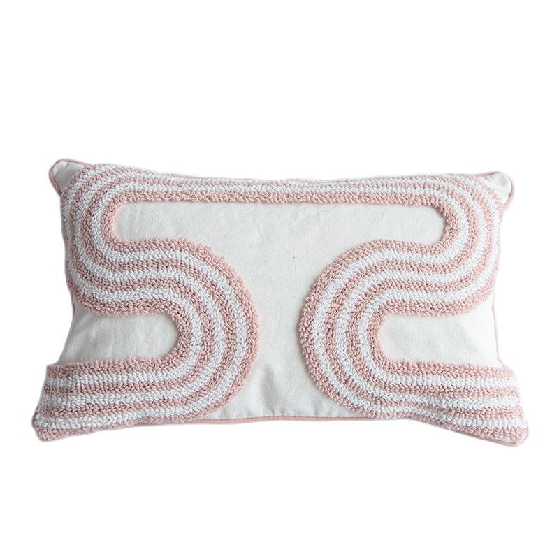 Abstract Loop-Tufted Pillow Luvikno
