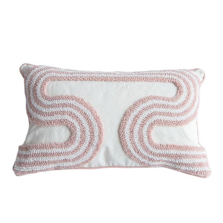 Abstract Loop-Tufted Pillow Luvikno