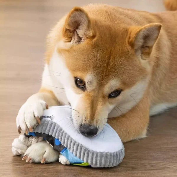 Robust hundelekene sneakers med tau og squeak-funksjon Luvikno