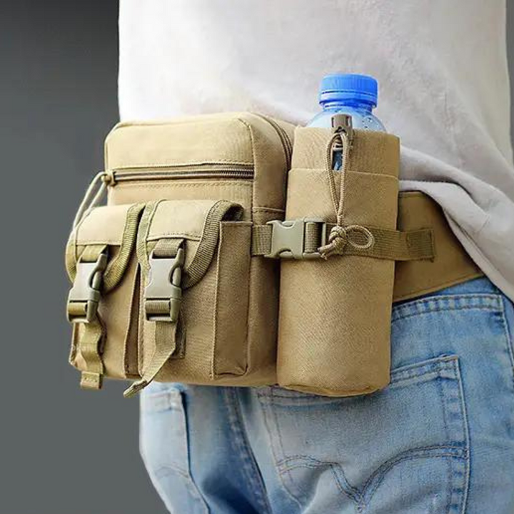 Luvikno | WanderHipBag | Vannavstøtende og lett | Med flaskeholder | Justerbar opp til 118 cm