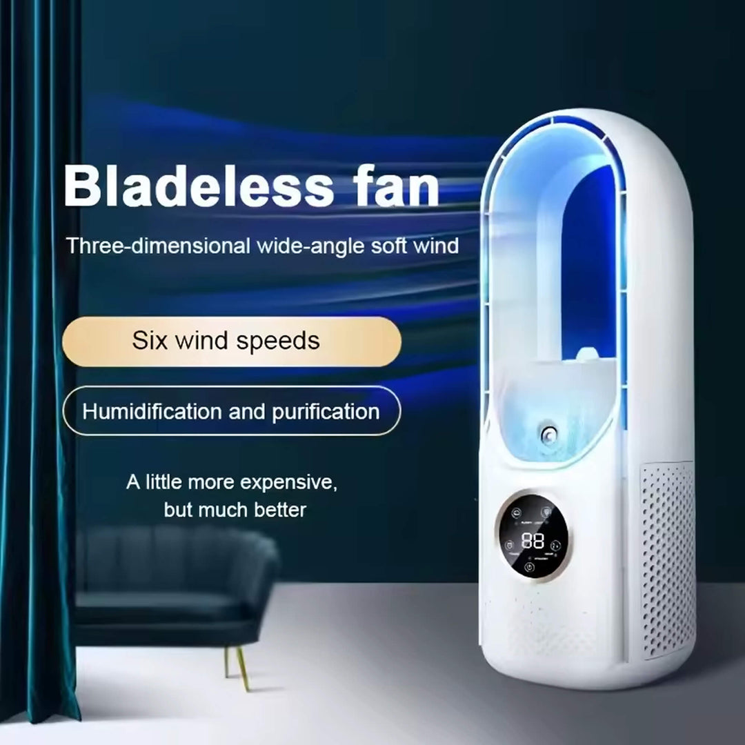 Bladløs bærbar klimaanlegg | Ultralyd, ergonomisk design og ideell for hjem og kontorbruk | Luvikno