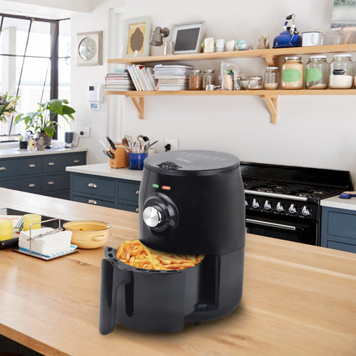 Air fryer hot air fryer 1.8 L. fra Royalty Line (lite fett: grilling, baking, steking og frityr) | Luvikno