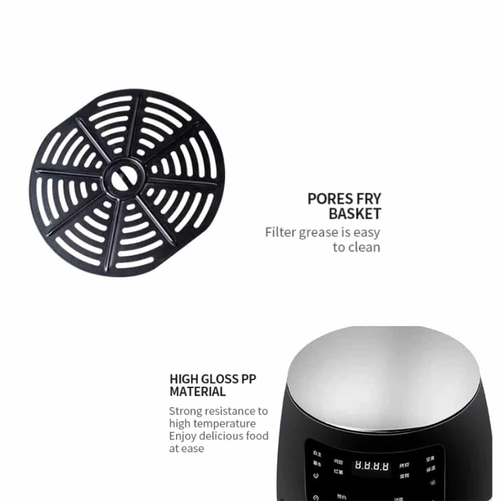 Airfryer 3.5 Liter (lite fett: Grilling, Baking, Steking og Fritering) | Luvikno