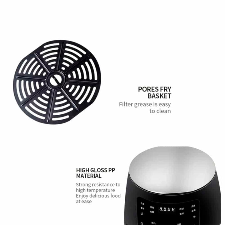 Airfryer 3.5 Liter (lite fett: Grilling, Baking, Steking og Fritering) | Luvikno