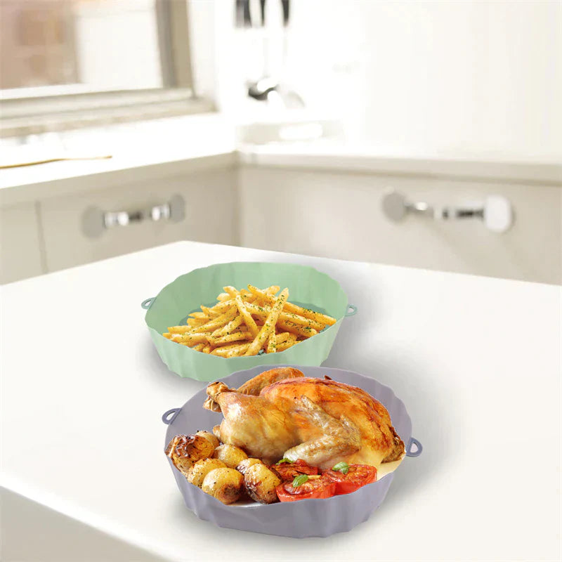 SiliconFry Tray – Gjenbrukbar Airfryer Mold for Oppvaskmaskin Luvikno