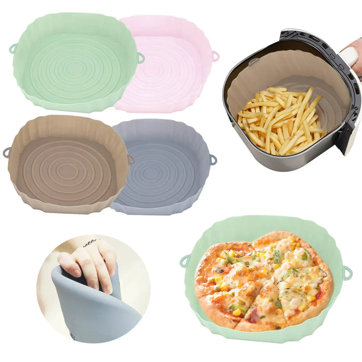 SiliconFry Tray – Gjenbrukbar Airfryer Mold for Oppvaskmaskin Luvikno