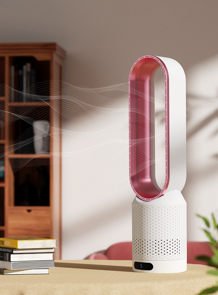 Luvikno | Climora Silent Air Cooler | 3-i-1 Kjøling, Rensing & Forfriskning med 90° Olasjon