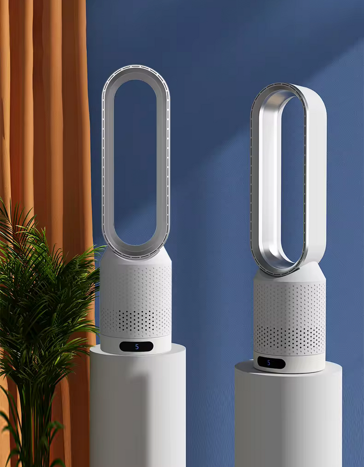Luvikno | Climora Silent Air Cooler | 3-i-1 Kjøling, Rensing & Forfriskning med 90° Olasjon
