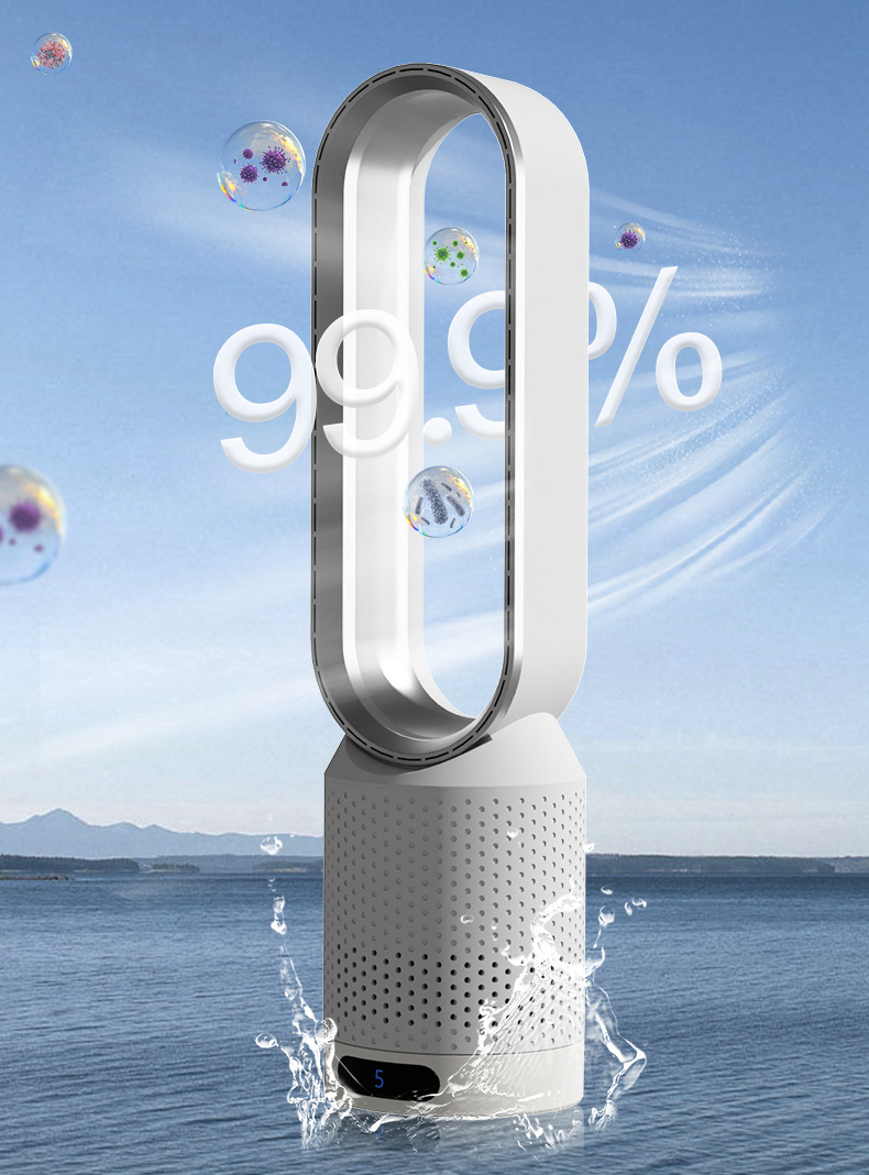 Luvikno | Climora Silent Air Cooler | 3-i-1 Kjøling, Rensing & Forfriskning med 90° Olasjon