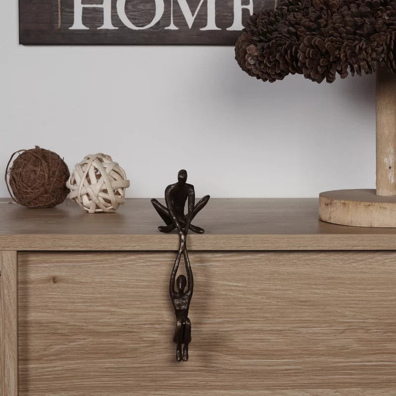 Verbindo Dekorativ Figur Polystone Svart Modern Skulptur 20 cm | Luvikno