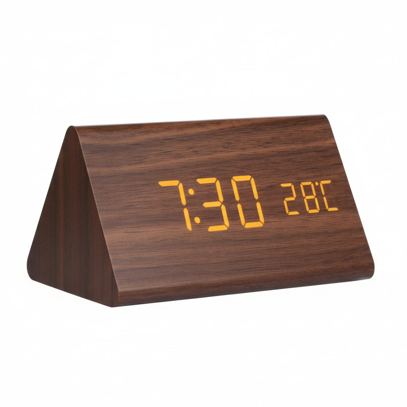 LED Vekkerklokke Tre-Look med 3 Alarmer & Temperatur | Luvikno