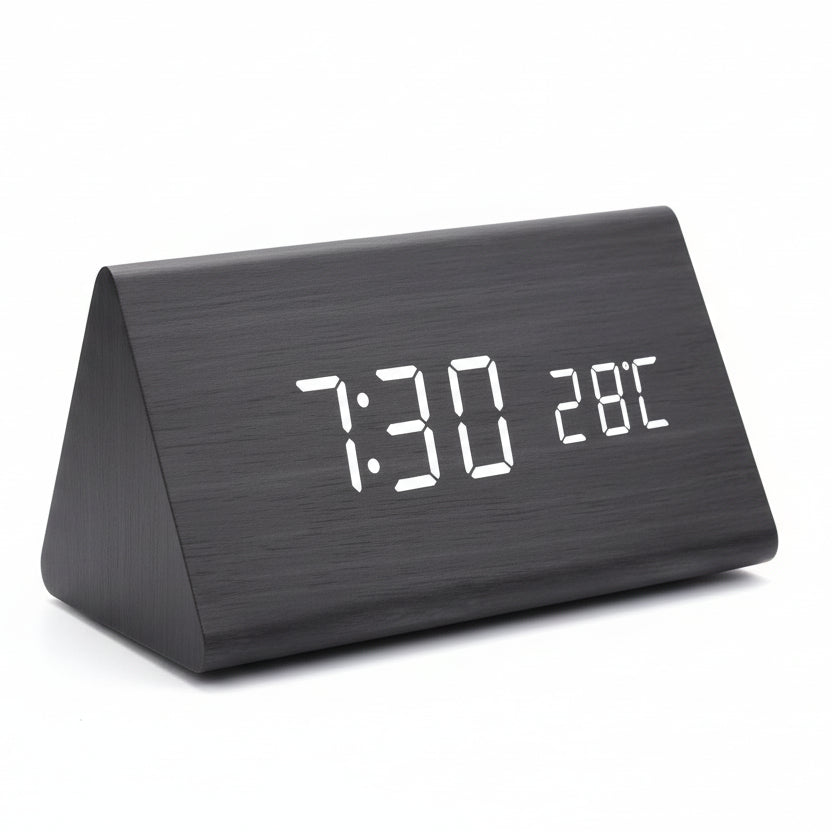 LED Vekkerklokke Tre-Look med 3 Alarmer & Temperatur | Luvikno