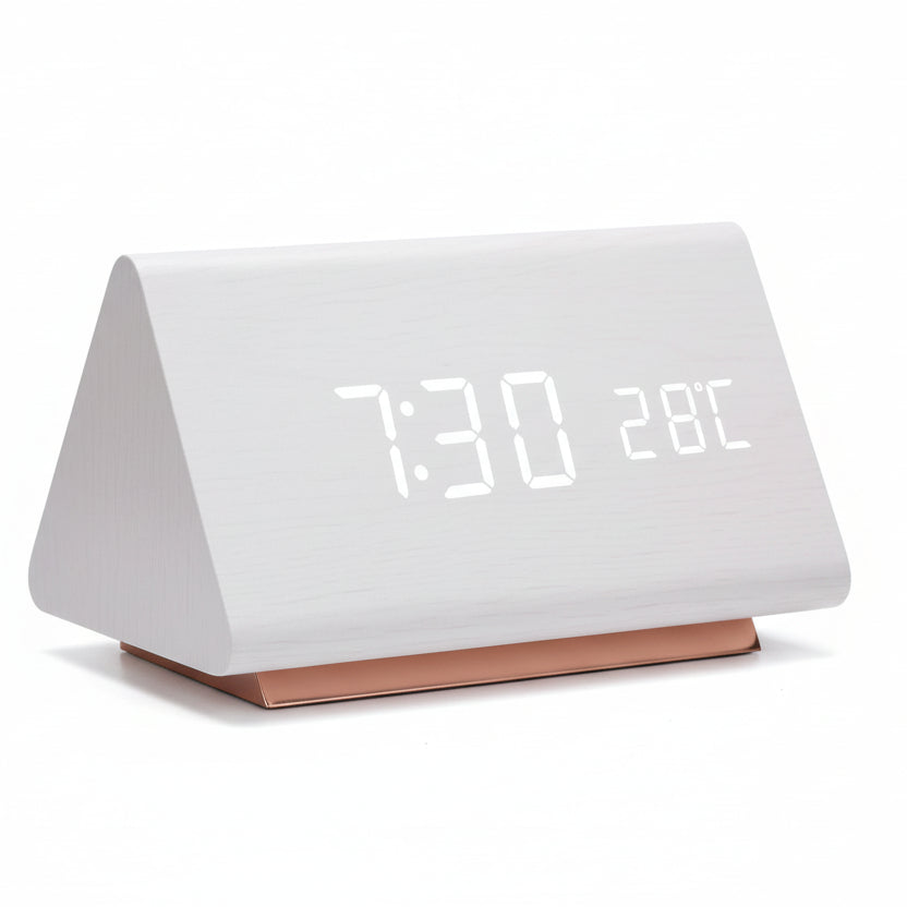 LED Vekkerklokke Tre-Look med 3 Alarmer & Temperatur | Luvikno