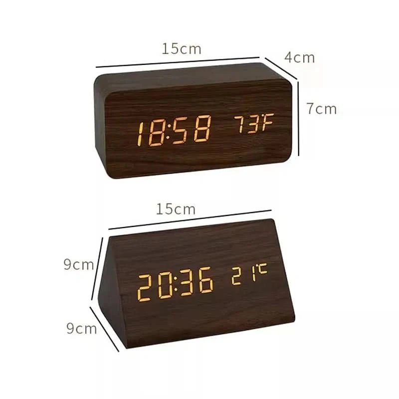 LED Vekkerklokke Tre-Look med 3 Alarmer & Temperatur | Luvikno