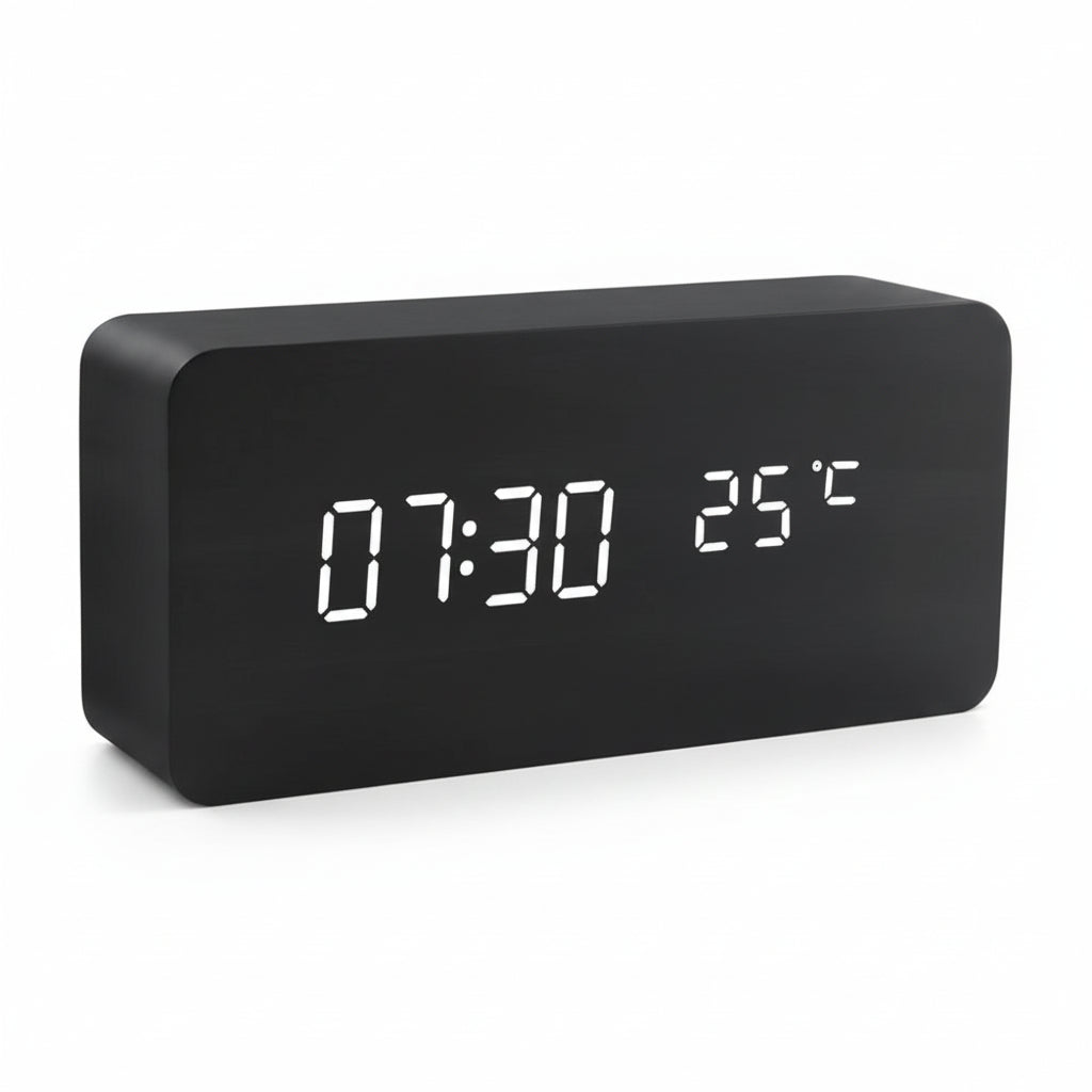 LED Vekkerklokke Tre-Look med 3 Alarmer & Temperatur | Luvikno