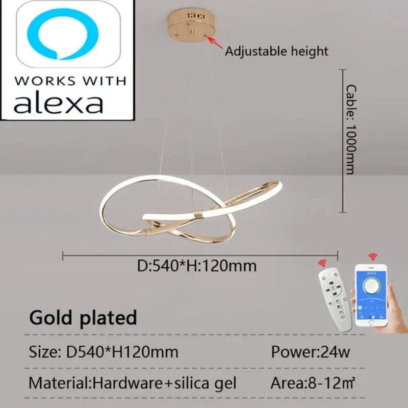 LightMaster Smart LED Pendellampe - Enkel installasjon og sikker feste | Luvikno
