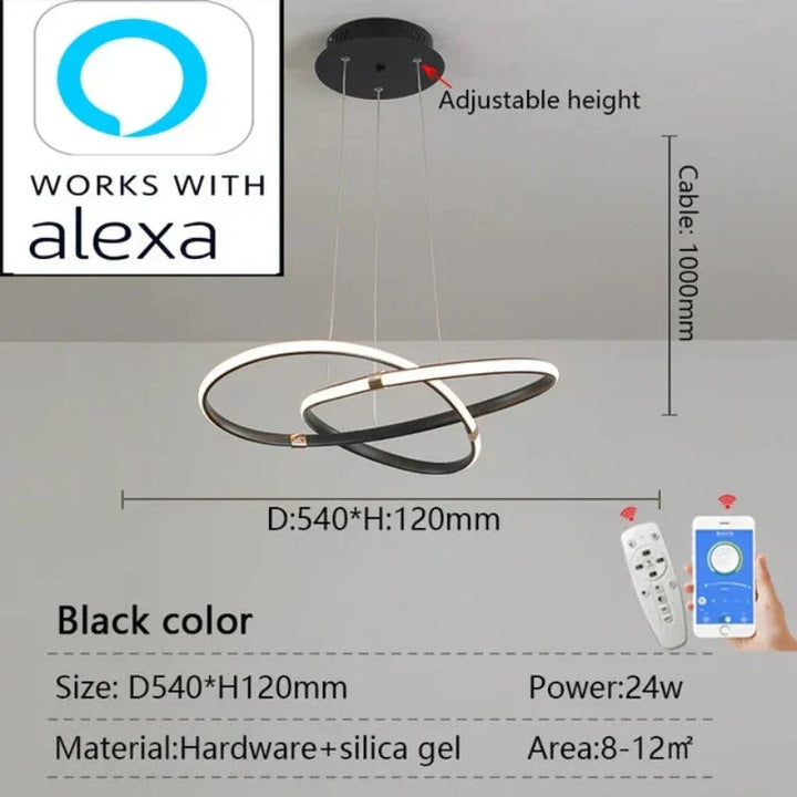 LightMaster Smart LED Pendellampe - Enkel installasjon og sikker feste | Luvikno