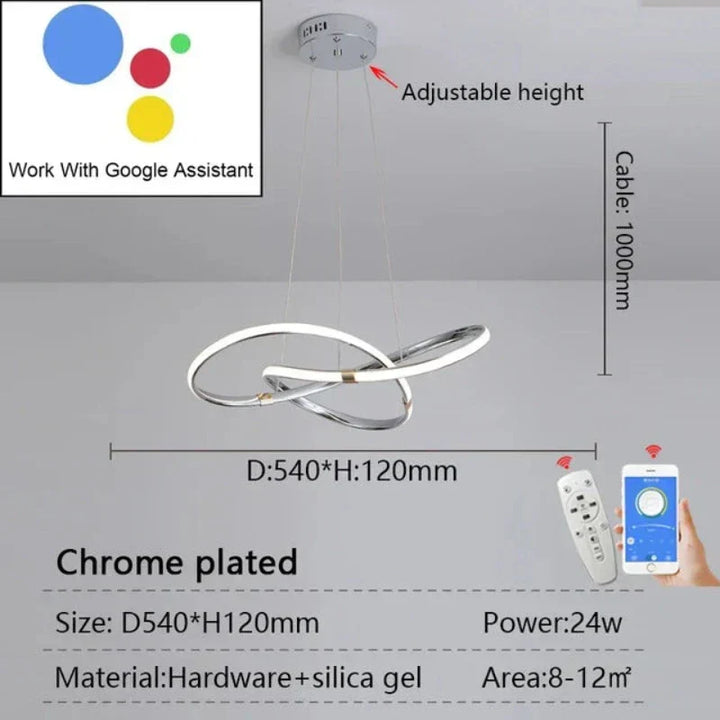 LightMaster Smart LED Pendellampe - Enkel installasjon og sikker feste | Luvikno