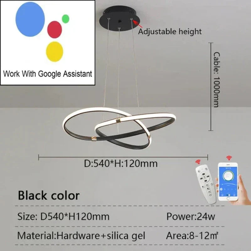 LightMaster Smart LED Pendellampe - Enkel installasjon og sikker feste | Luvikno