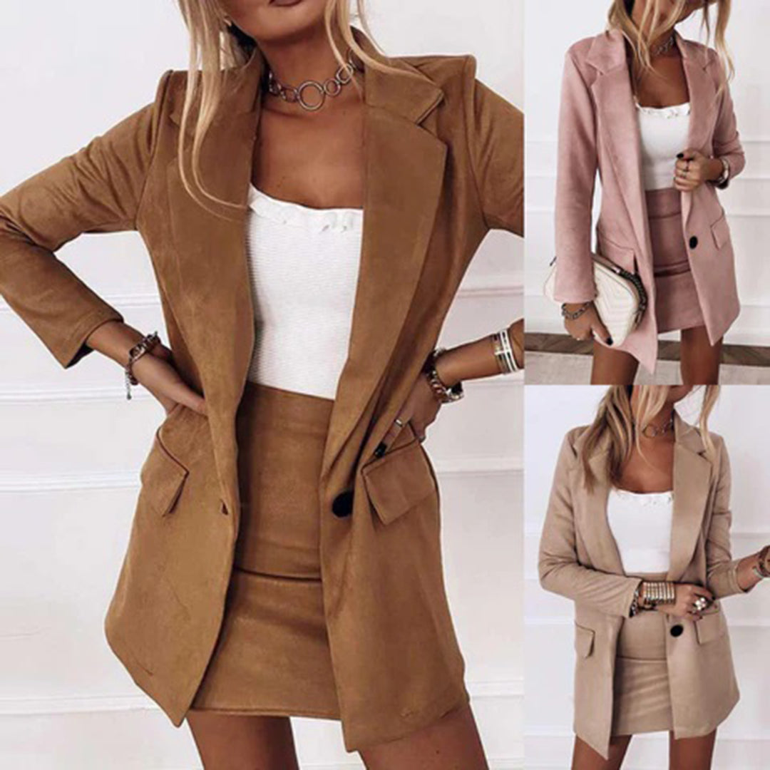 Luvik | Elegant Ullsett Blazer og Skjørt