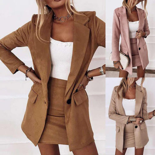 Luvik | Elegant Ullsett Blazer og Skjørt