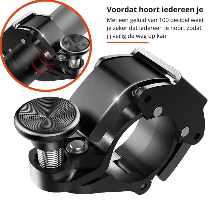 Aluminium sykkelklokke 100 dB lys | Luvikno