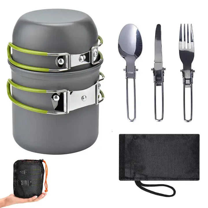 TrekChef - Komplett Camping Kokesett med Bestikk Luvikno