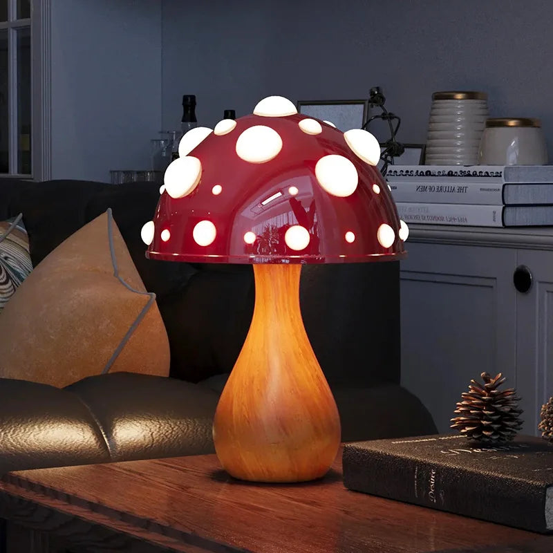 Mushroom Lamp – Retro LED Bordlampe i Sopdesign for Koselige Innendørsrom | Luvikno