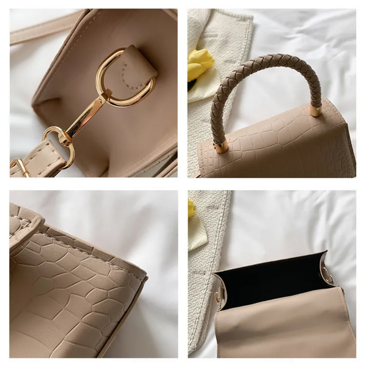 Style fjær Kvinners Håndveske laget av PU-lær med Crossbody reim | Luvikno