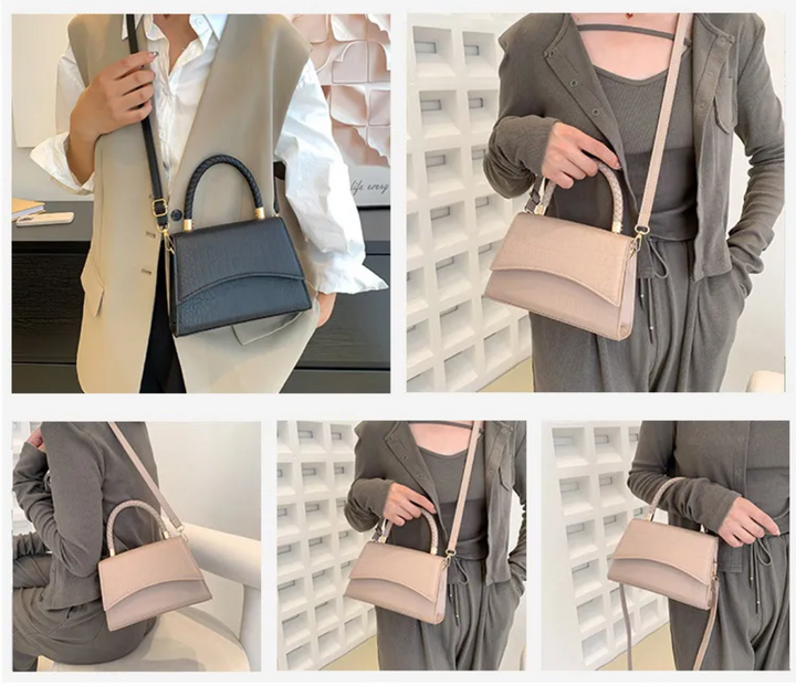 Style fjær Kvinners Håndveske laget av PU-lær med Crossbody reim | Luvikno