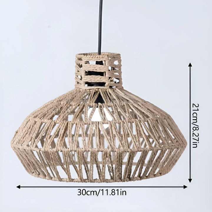 Luvikno | Elegant Vintage Rattan Pendellampe – Tidløs Luksus for Hver Forespørsel